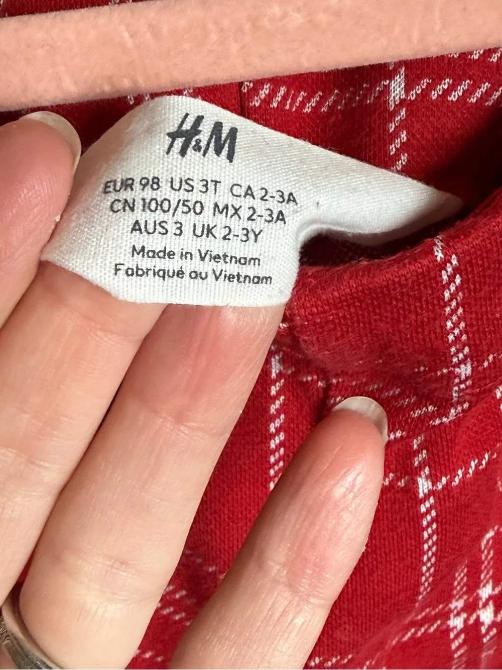 H&M Girls' Plaid red Set